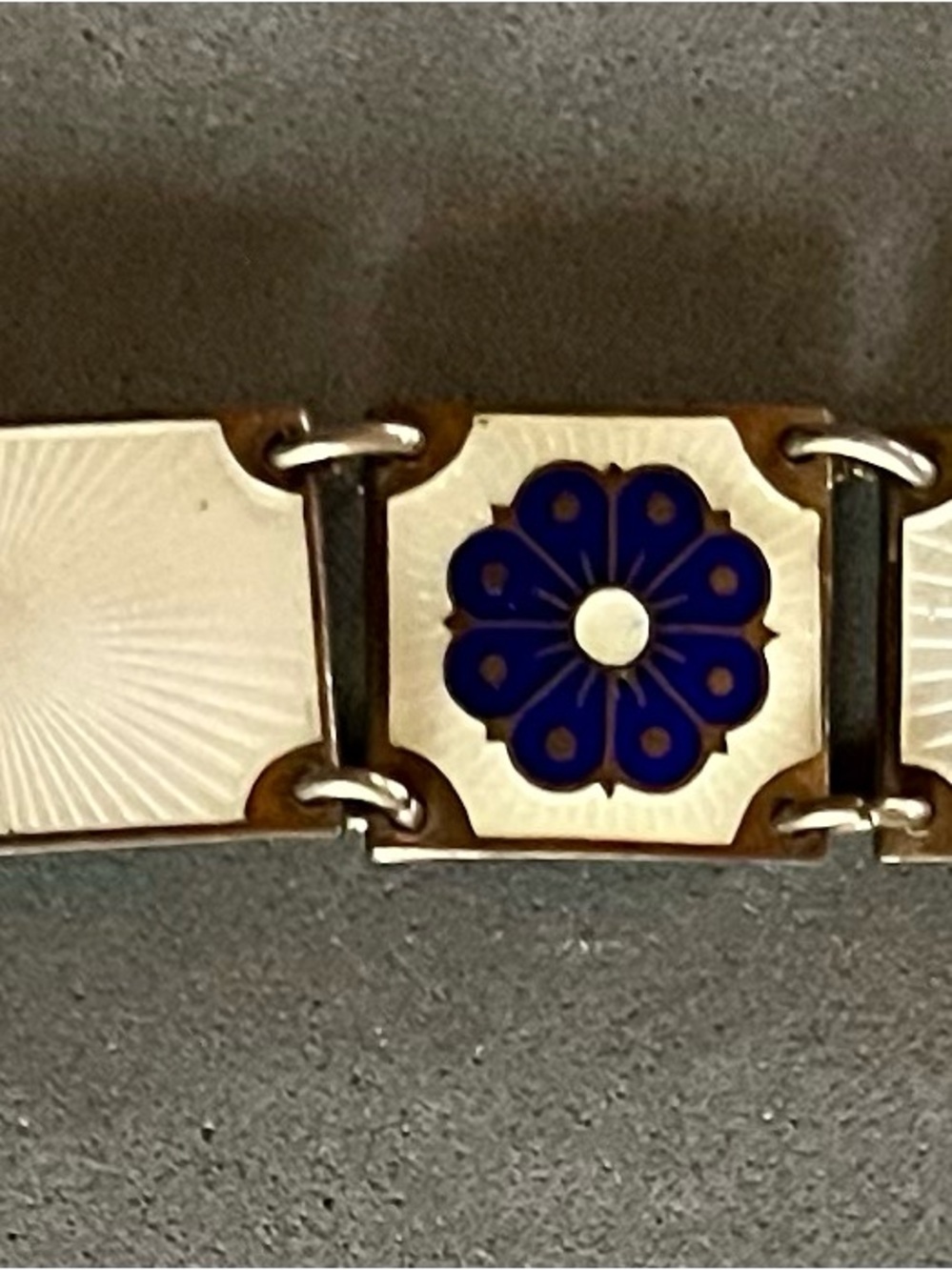 Vintage enamel bracelet by David Andersen Norway Sterling 925 - Picture 3 of 5